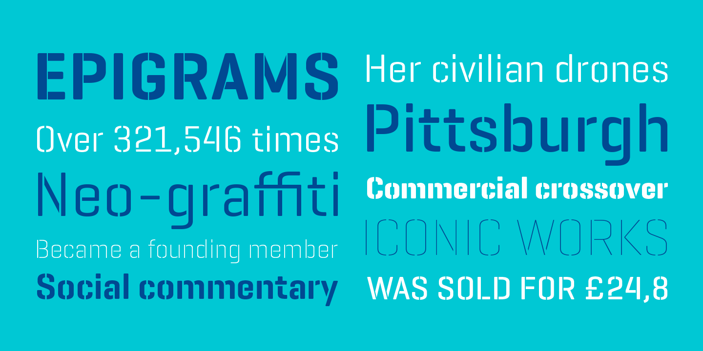 Geogrotesque Stencil A Thin Font preview